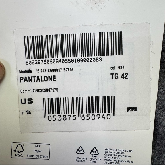 NEW Moncler Logo Patch Track Pants Gray Wool Blend Size 42 / Small - Picture 7 of 10